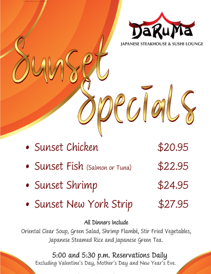 Sunset Special Popup